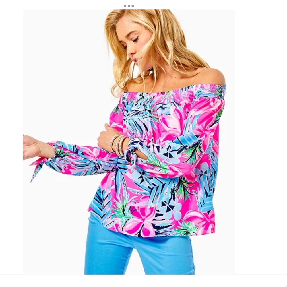 Lilly Pulitzer Mary Ellen off the shoulder top NWOT